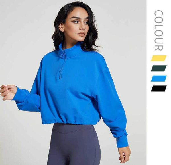 stand neck fitness sports sweater women039s hoodies loose short zipper drawstring long sleeve casual gym cothes yoga jacket ts2435597, Black;brown
stand neck fitness sports sweater women039s hoodies loose short zipper drawstring long sleeve casual gym cothes yoga jacket ts2435597, Black;brown
