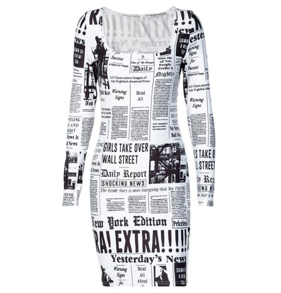 women newspaper printed dress street style full length regular sleeve strapless high waist sheath mini dress5091790, Black;gray
women newspaper printed dress street style full length regular sleeve strapless high waist sheath mini dress5091790, Black;gray