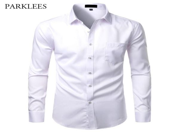 white mens bamboo fiber shirts casual slim fit button up dress shirts men solid soical shirt with pocket formal business camisas6456160, White;black
white mens bamboo fiber shirts casual slim fit button up dress shirts men solid soical shirt with pocket formal business camisas6456160, White;black