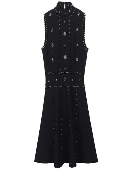 2018 summer black stand collar sleeveless aline women dress brand same style crystals button vestidos de festa 138569496
2018 summer black stand collar sleeveless aline women dress brand same style crystals button vestidos de festa 138569496