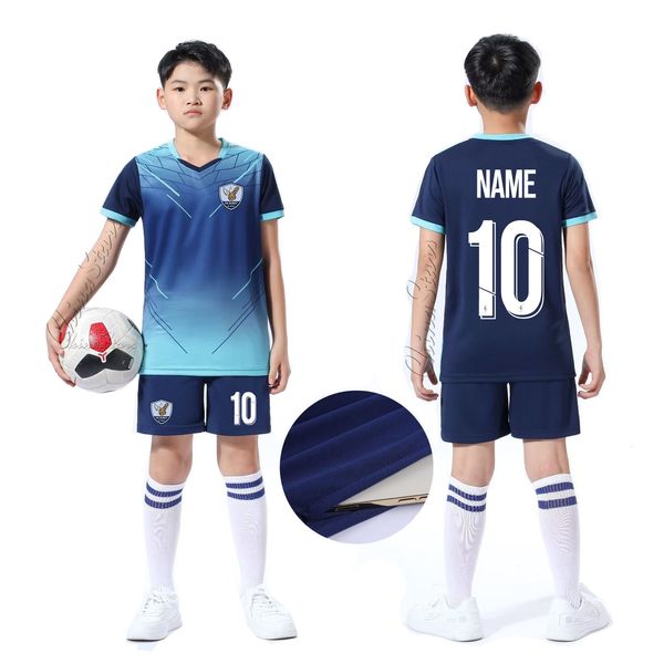 outdoor tshirts boys football shirts shorts with pockets childrens soccer clothes camisetas de futbol maillot de football kids training kits, Gray;blue
outdoor tshirts boys football shirts shorts with pockets childrens soccer clothes camisetas de futbol maillot de football kids training kits, Gray;blue