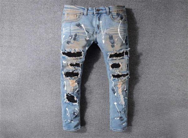 2021 mens designer jeans distressed ripped biker slim fit motorcycle denim for men s fashion jean mans pants pour homm8694054, Blue
2021 mens designer jeans distressed ripped biker slim fit motorcycle denim for men s fashion jean mans pants pour homm8694054, Blue