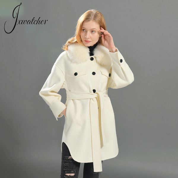 womens wool blends jxwatcher winter cashmere coat for women fashion long full sleeves jacket real fur collar belt slim outwear 230818, Black
womens wool blends jxwatcher winter cashmere coat for women fashion long full sleeves jacket real fur collar belt slim outwear 230818, Black