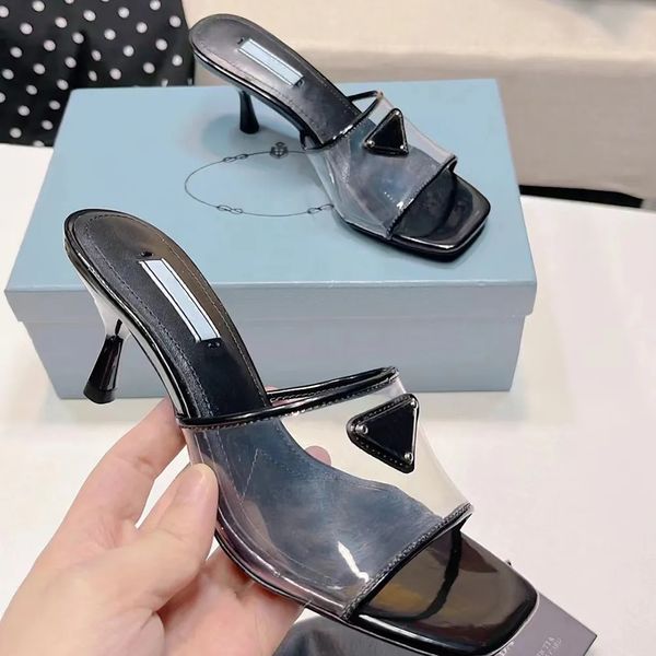 6.5cm mid-heeled tpu sandals slippers mules leather slides stiletto heels slip-on open toe for women luxury designers shoes factory footwear, Black
6.5cm mid-heeled tpu sandals slippers mules leather slides stiletto heels slip-on open toe for women luxury designers shoes factory footwear, Black