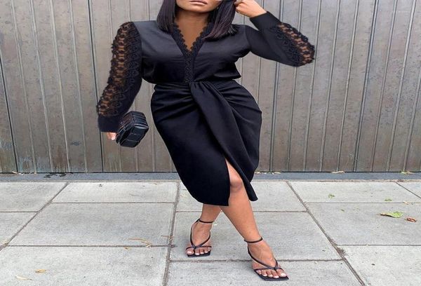 casual dresses autumn women contrast lace long sleeve midi dress 2022 femme v neck tied detail skinny slit robe office lady work o1438171, Black;gray
casual dresses autumn women contrast lace long sleeve midi dress 2022 femme v neck tied detail skinny slit robe office lady work o1438171, Black;gray