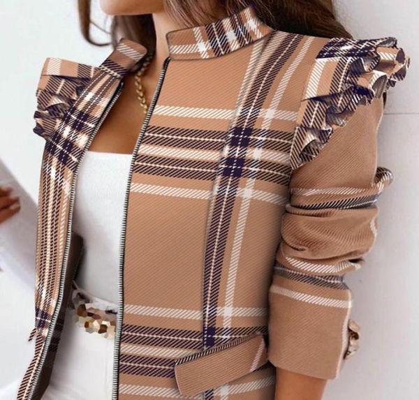 women039s jackets plaid print women 2021 fall ruffles long sleeve zipper up coat6928740, Black;brown
women039s jackets plaid print women 2021 fall ruffles long sleeve zipper up coat6928740, Black;brown