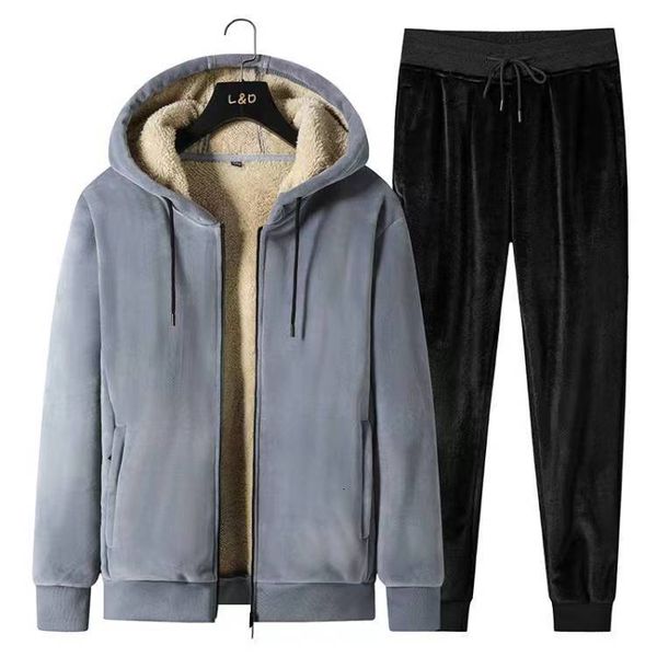 men s tracksuits gold velour sport suit men tracksuit set winter sportsuit 2023 thermal hoodies fleece windproof gym sportswear 5xl 230821, Gray
men s tracksuits gold velour sport suit men tracksuit set winter sportsuit 2023 thermal hoodies fleece windproof gym sportswear 5xl 230821, Gray