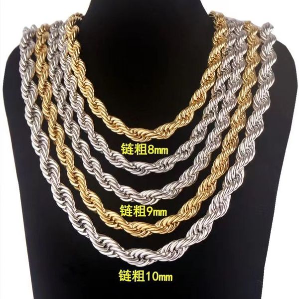 coarse fried dough twists necklace feminine hip hop ins simple temperament cool titanium steel gold plated bone chain, Silver
coarse fried dough twists necklace feminine hip hop ins simple temperament cool titanium steel gold plated bone chain, Silver
