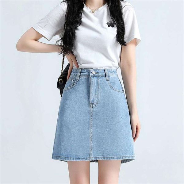 hong kong style skirt high waist half body a line womens summer korean slim and all matching denim trend, Black
hong kong style skirt high waist half body a line womens summer korean slim and all matching denim trend, Black