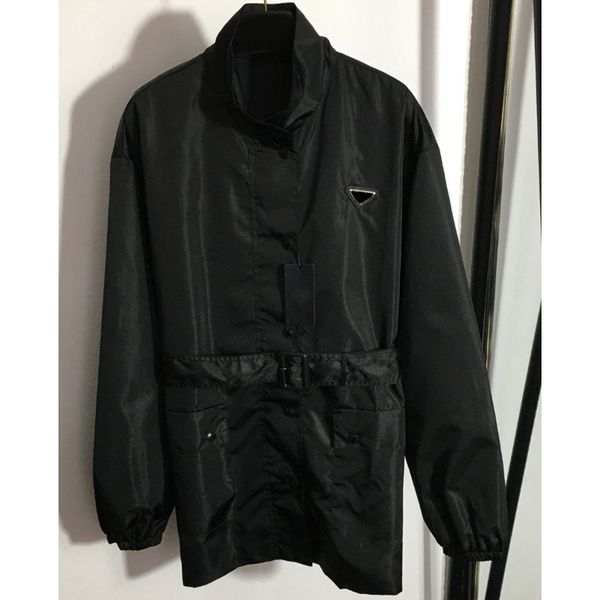 8.21 fashion letter triangle with belt single breasted zipper casual black jacket women, Black;brown
8.21 fashion letter triangle with belt single breasted zipper casual black jacket women, Black;brown