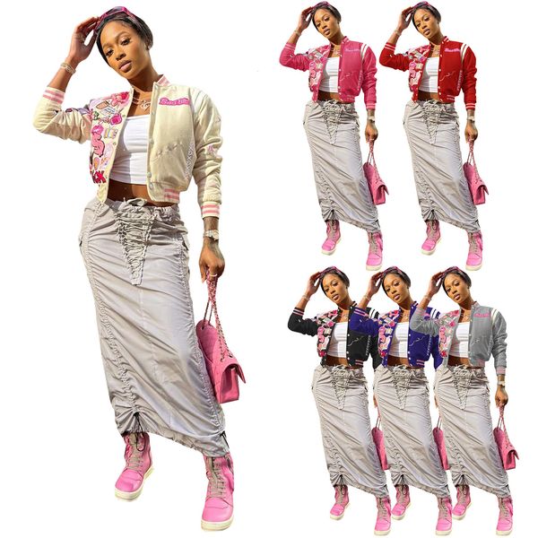 women s jackets lady fall spring letterman varsity baseball jacket coat letter print streetwear crop 230821, Black;brown
women s jackets lady fall spring letterman varsity baseball jacket coat letter print streetwear crop 230821, Black;brown