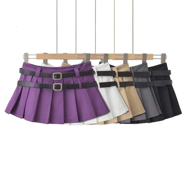 spring arrival skirt korean preppy style low waist double belts pleated all match temperament mini short women, Black
spring arrival skirt korean preppy style low waist double belts pleated all match temperament mini short women, Black