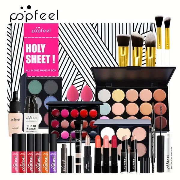 all in one makeup set, eyeshadow palette lipstick concealer blush mascara eyeliner face powder lip gloss brush cosmetics gift box
all in one makeup set, eyeshadow palette lipstick concealer blush mascara eyeliner face powder lip gloss brush cosmetics gift box