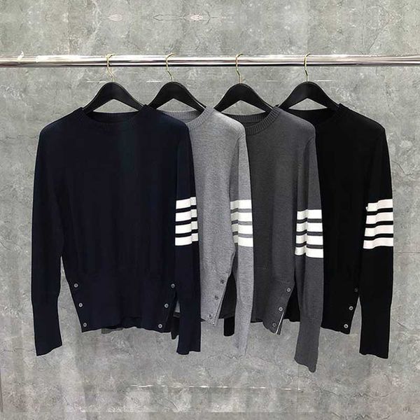 tb thom knit sweater autumn winter men's sweaters fashion brand slim casual coat women cotton striped 4-bar pullover tb sweaters, White;black
tb thom knit sweater autumn winter men's sweaters fashion brand slim casual coat women cotton striped 4-bar pullover tb sweaters, White;black