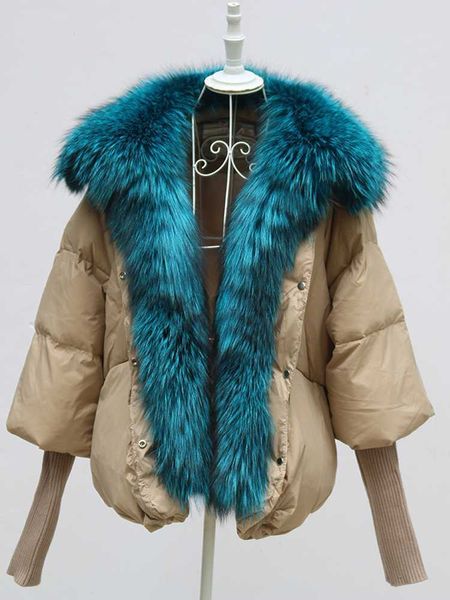 women's fur faux fur 2023 s super large real raccoon fur collar winter women coat white duck down jacket with knit sleeve fashion outer, Black
women's fur faux fur 2023 s super large real raccoon fur collar winter women coat white duck down jacket with knit sleeve fashion outer, Black