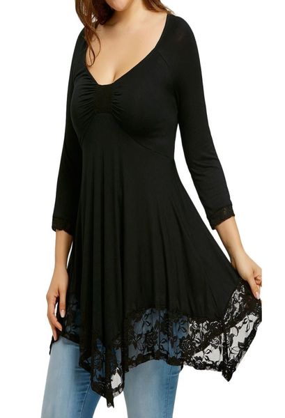 gamiss women lace trim plus size empire waist handkerchief tshirts three quarter asymmetrical spring female casual tees9471733, White
gamiss women lace trim plus size empire waist handkerchief tshirts three quarter asymmetrical spring female casual tees9471733, White
