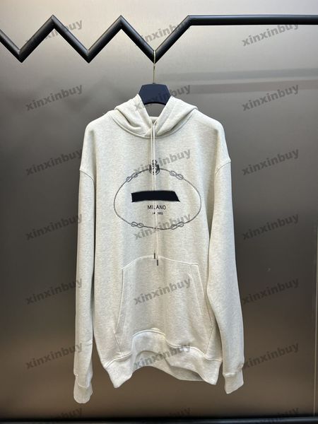 xinxinbuy men women designer sweatshirt milan letter embroidery sweater green gray blue black white m-3xl, Black;brown
xinxinbuy men women designer sweatshirt milan letter embroidery sweater green gray blue black white m-3xl, Black;brown