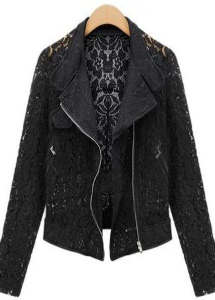 women lace biker jacket autumn new full lace outerwear female leisure casual short jacket metal outerwear jacket clot3661744, Black;brown
women lace biker jacket autumn new full lace outerwear female leisure casual short jacket metal outerwear jacket clot3661744, Black;brown