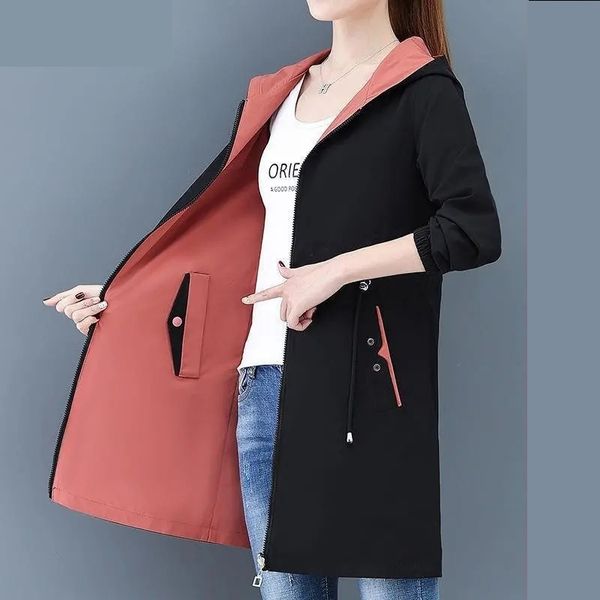 2023 new autumn windbreak female jacket women hooded coats casual basic jackets two side wear mid long trench coat outwear 3xl, Black;brown
2023 new autumn windbreak female jacket women hooded coats casual basic jackets two side wear mid long trench coat outwear 3xl, Black;brown