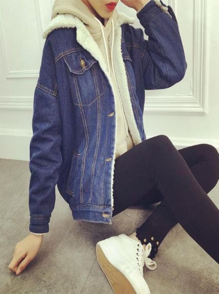 winter jacket women 2018 casual denim jacket long sleeve cotton sherpa lined warm jeans coat outwear jaqueta feminina plus size2465396, Black;brown
winter jacket women 2018 casual denim jacket long sleeve cotton sherpa lined warm jeans coat outwear jaqueta feminina plus size2465396, Black;brown
