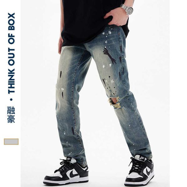 spicy ink jeans men's spring high street ins trendy graffiti pants straight tube perforated casual pants, Blue
spicy ink jeans men's spring high street ins trendy graffiti pants straight tube perforated casual pants, Blue