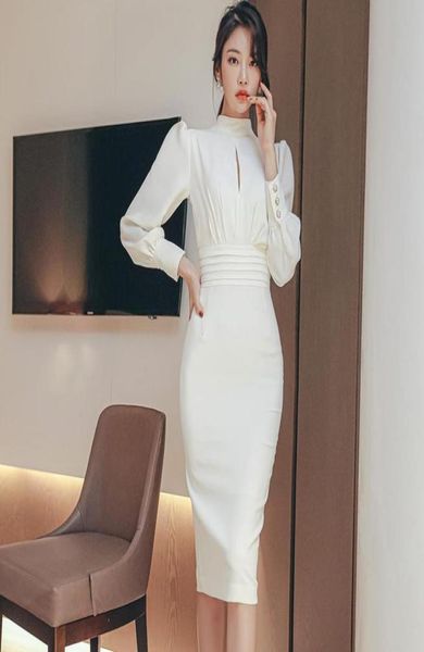 casual dresses autumn women elegant puff sleeve white dress female slim office bodycon pencil vestdios lady party1944132, Black;gray
casual dresses autumn women elegant puff sleeve white dress female slim office bodycon pencil vestdios lady party1944132, Black;gray