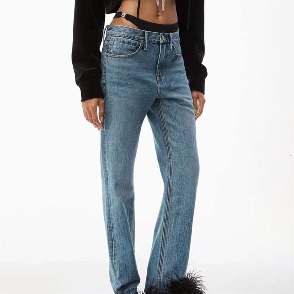 women's jeans spring highwaisted bikini decoration splicing straightleg jeans bignamehighquality y2k fashionpurecotton washcasual 23082, Blue
women's jeans spring highwaisted bikini decoration splicing straightleg jeans bignamehighquality y2k fashionpurecotton washcasual 23082, Blue