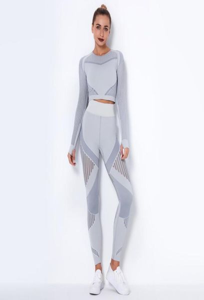 seamless hollow tracksuits hygroscopic yoga long sleeve suit sports fitness running pants1711953, Gray
seamless hollow tracksuits hygroscopic yoga long sleeve suit sports fitness running pants1711953, Gray