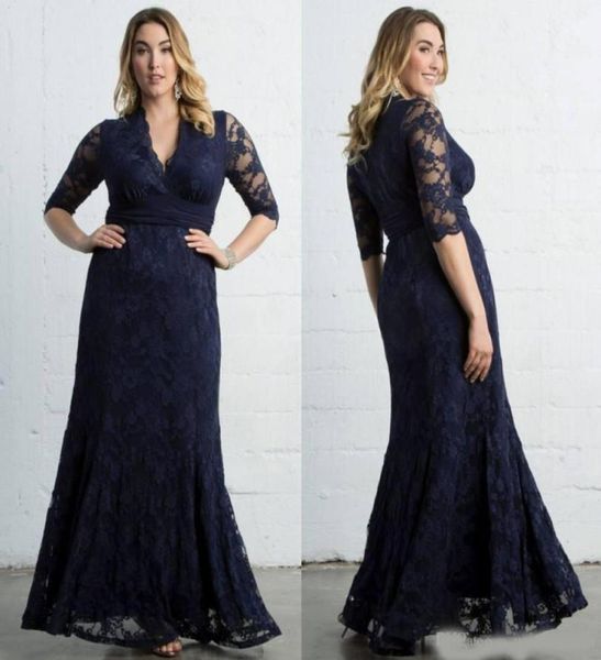dark navy plus size lace formal dresses with long sleeves vneck ankle length evening gowns mermaid prom dress5987731, Black
dark navy plus size lace formal dresses with long sleeves vneck ankle length evening gowns mermaid prom dress5987731, Black