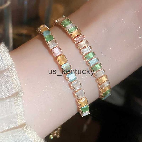 charm bracelets luxury colorful geometric tennis bracelet fashion color crystal elegant adjustable bracelet for women gift r230821, Golden;silver
charm bracelets luxury colorful geometric tennis bracelet fashion color crystal elegant adjustable bracelet for women gift r230821, Golden;silver