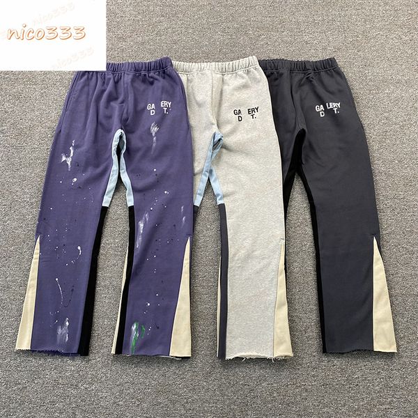 23ss new ga depts splicing splash ink letters graffiti wide leg cotton loose versatile men and women casual flared pants, Black
23ss new ga depts splicing splash ink letters graffiti wide leg cotton loose versatile men and women casual flared pants, Black