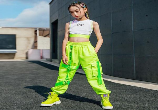 stage wear 2022 hip hop dance clothes for girls white vest fluorescent green pants jazz performance costume kids street dancing su5167014, Black;red
stage wear 2022 hip hop dance clothes for girls white vest fluorescent green pants jazz performance costume kids street dancing su5167014, Black;red
