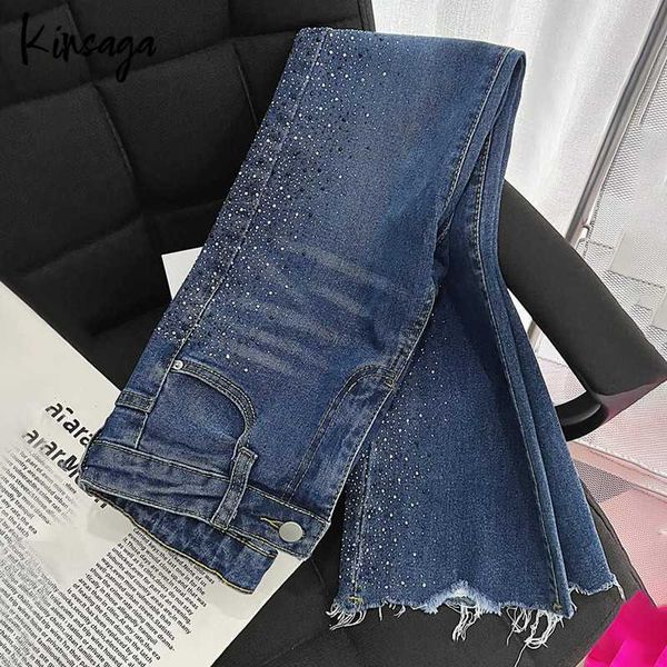 women's jeans sequins studded rhinestone trumpet jeans women shaping skinny stretch flared denim ninth trouser korean frayed ankle leng, Blue
women's jeans sequins studded rhinestone trumpet jeans women shaping skinny stretch flared denim ninth trouser korean frayed ankle leng, Blue