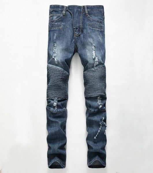 men039s ripped jeans new designer long regular trousers creased midrise straight pants with holes distressed light jeans 6377890, Blue
men039s ripped jeans new designer long regular trousers creased midrise straight pants with holes distressed light jeans 6377890, Blue