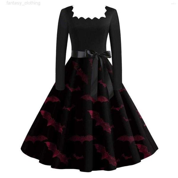 casual dresses women's dress 2023 fashion retro temperament elegant halloween print mid-length high waist long-sleeve festival, White
casual dresses women's dress 2023 fashion retro temperament elegant halloween print mid-length high waist long-sleeve festival, White