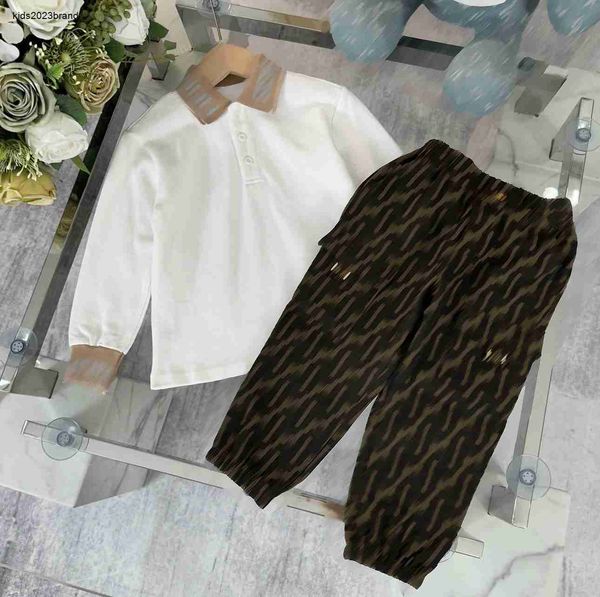 designer baby autumn sets kids tracksuits size 100-150 cm 2pcs cuff lapel letter jacquard long sleeved polo and logo full print pants aug11, White
designer baby autumn sets kids tracksuits size 100-150 cm 2pcs cuff lapel letter jacquard long sleeved polo and logo full print pants aug11, White