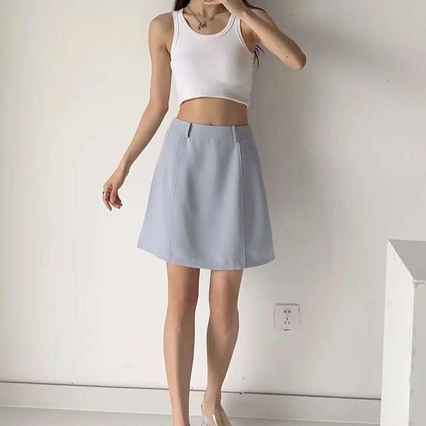 high waisted slim fitting a line skirt female summer slimming short pure color stitching trend, Black
high waisted slim fitting a line skirt female summer slimming short pure color stitching trend, Black