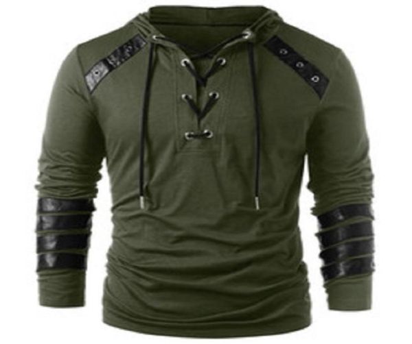men039s fashion faux leather lace up hoodie for boyfriend new style drawstring hoodie pullover sweatshirt full sleeves9795550, Black
men039s fashion faux leather lace up hoodie for boyfriend new style drawstring hoodie pullover sweatshirt full sleeves9795550, Black