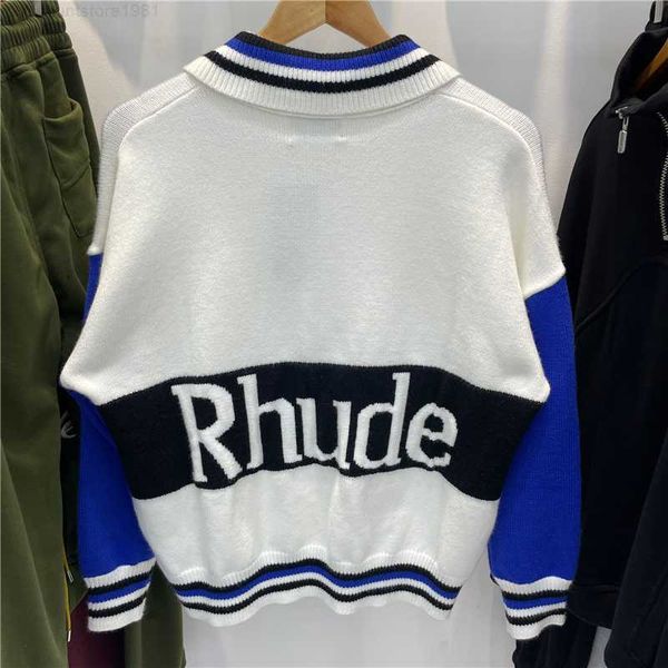 rhude sweater casual cotton men women 1 blue white patchwork knitting rhude sweatshirts, Black
rhude sweater casual cotton men women 1 blue white patchwork knitting rhude sweatshirts, Black