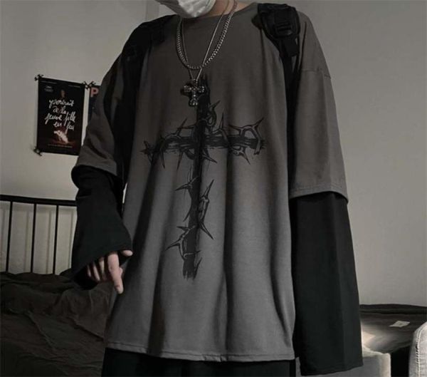gothic goth style punk long sleeve mentshirt japanese streetwear fashion korean oversized y2k 2107215815576, White;black
gothic goth style punk long sleeve mentshirt japanese streetwear fashion korean oversized y2k 2107215815576, White;black