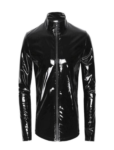 mens glossy pvc leather shirt male shiny metallic patent jacket sexi erotic shaping sheath latex casual coat2826345, Black;brown
mens glossy pvc leather shirt male shiny metallic patent jacket sexi erotic shaping sheath latex casual coat2826345, Black;brown