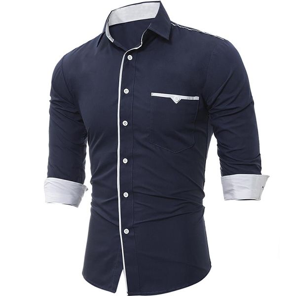 2020 fashion male shirt long-sleeves classic cloth pocket trim mens dress shirts slim men shirt xxxl284p, White;black
2020 fashion male shirt long-sleeves classic cloth pocket trim mens dress shirts slim men shirt xxxl284p, White;black