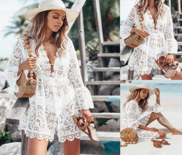 women039s swimwear boho casual beach bathing bikini cover ups women long sleeve v neck floral lace high waist see through 5047421, White;black
women039s swimwear boho casual beach bathing bikini cover ups women long sleeve v neck floral lace high waist see through 5047421, White;black