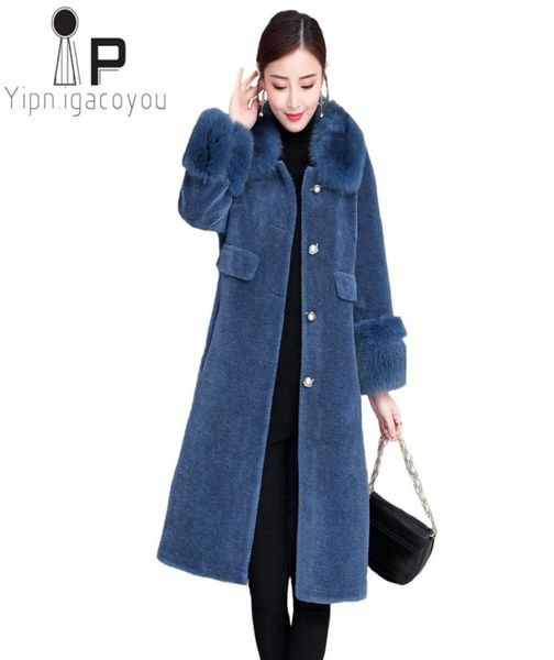 winter warm long fur collar faux sheepskin coat women fake fur jacket ladies faux coat plus size fashion female overcoat4521540, Black 
winter warm long fur collar faux sheepskin coat women fake fur jacket ladies faux coat plus size fashion female overcoat4521540, Black