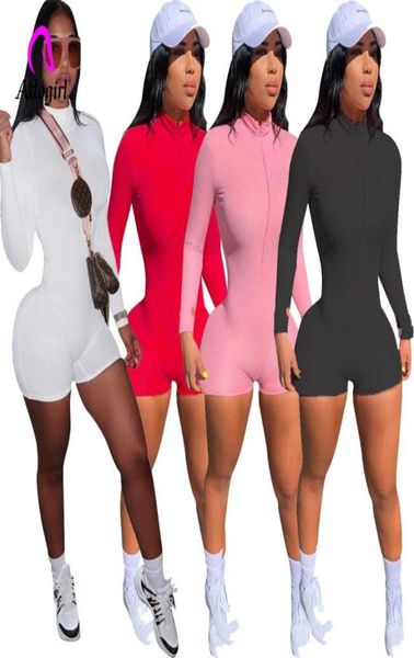 active wear women knitted zipper up moto biker bodysuit long sleeve shorts jumpsuits rompers playsuits fitness one piece outfit x09770037, Gray
active wear women knitted zipper up moto biker bodysuit long sleeve shorts jumpsuits rompers playsuits fitness one piece outfit x09770037, Gray