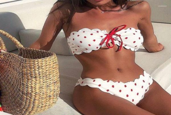ribbed bandeau bikini set lace up swimsuit scalloped swimwear 2019 push up biquini dots tube bandage swimming suit for women111939638, White;black
ribbed bandeau bikini set lace up swimsuit scalloped swimwear 2019 push up biquini dots tube bandage swimming suit for women111939638, White;black