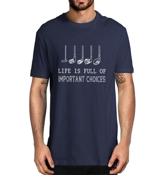 cotton life is full of important choices with golf clubs men039s 100 cotton short sleeve tshirt women funny tee gifts 7630059, White;black
cotton life is full of important choices with golf clubs men039s 100 cotton short sleeve tshirt women funny tee gifts 7630059, White;black