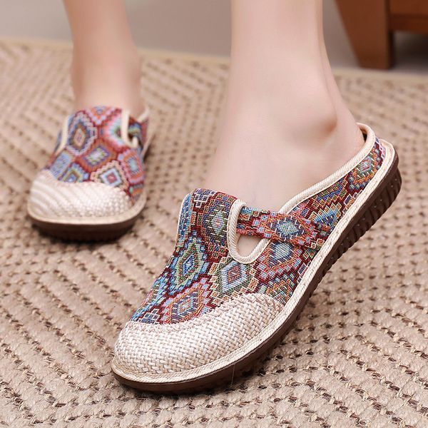 dress shoe's old beijing cloth shoes antique style mesh half casual breathable female slipper zapatillas de mujer moda 230818, Black
dress shoe's old beijing cloth shoes antique style mesh half casual breathable female slipper zapatillas de mujer moda 230818, Black