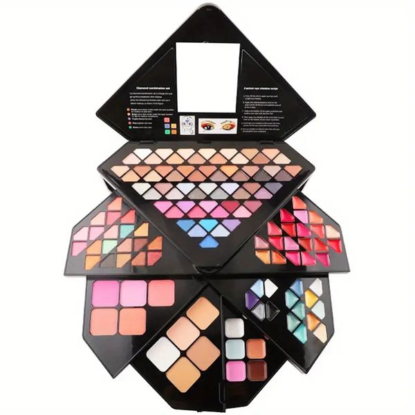 130 colors diamond shape makeup kit, concealer , contour, lip gloss, eyeliner highlight palette shimmer & matte eyeshadow, blusher, lipstick
130 colors diamond shape makeup kit, concealer , contour, lip gloss, eyeliner highlight palette shimmer & matte eyeshadow, blusher, lipstick