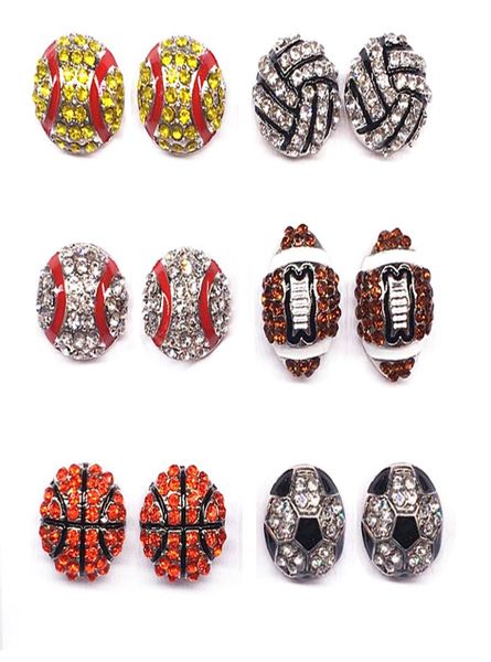 12pairslot luxury rhinestone alloy softball rugby earrings designer jewelry earrings fashion stud earring good gifts mix send3604399, Golden;silver
12pairslot luxury rhinestone alloy softball rugby earrings designer jewelry earrings fashion stud earring good gifts mix send3604399, Golden;silver